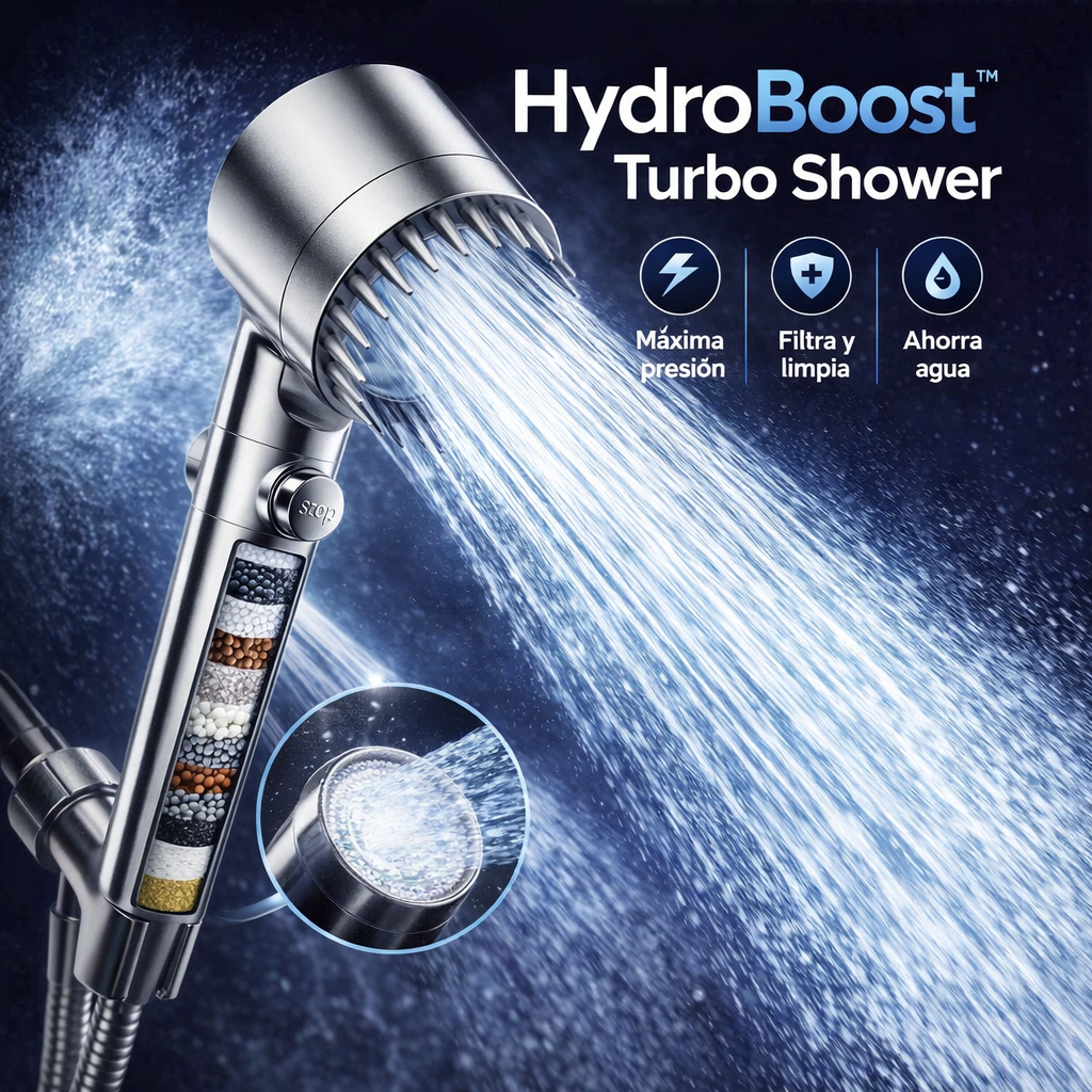 Alcachofa HydroBoost™ Turbo Shower